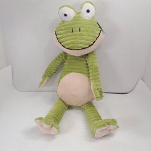 New Walgreens Frog Plush Green Happy Go Fluffy Floppy derpy Corduroy ribbed
